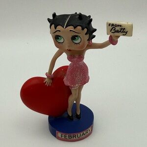 Danbury Mint Betty Boop Figure Calendar Figurine February Valentine Month